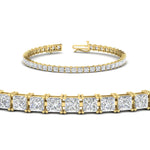 Load image into Gallery viewer, Princess Cut Basket Tennis 9 Ct Bracelet