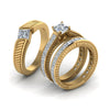 Load image into Gallery viewer, princess-cut-diamond-engraved-trio-matching-diamond-wedding-sets-in-14K-yellow-gold-FD8225TPRANGLE2-NL-YG?v=1756184720
