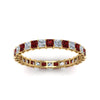 Load image into Gallery viewer, princess-cut-diamond-eternity-ring-1.50-carat-with-ruby-in-yellow-gold-FDEWB8675PR-1.50CTGRUDRANGLE5-NL-YG