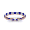 Load image into Gallery viewer, princess-cut-diamond-eternity-ring-1.50-carat-with-sapphire-in-rose-gold-FDEWB8675PR-1.50CTGSABLANGLE5-NL-RG