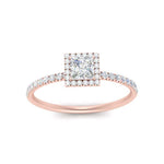 Load image into Gallery viewer, princess-cut-diamond-halo-petite-engagement-ring-in-rose-gold-FD8523PRRANGLE3-NL-RG