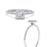 Load image into Gallery viewer, princess-cut-diamond-halo-petite-engagement-ring-in-white-gold-FD8523PRRANGLE3-NL-WG