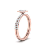 Load image into Gallery viewer, princess-cut-diamond-halo-wedding-ring-set-in-rose-gold-FD8523PR-NL-RG