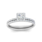 Load image into Gallery viewer, princess-cut-diamond-halo-wedding-ring-set-in-white-gold-FD8523PR-NL-WG
