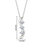 Load image into Gallery viewer, princess-cut-diamond-journey-three-stone-pendant-in-FDPD11479ANGLE1-NL-WG