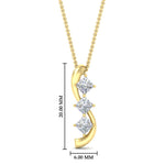 Load image into Gallery viewer, princess-cut-diamond-journey-three-stone-pendant-in-FDPD11479ANGLE1-NL-YG