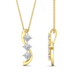 Load image into Gallery viewer, princess-cut-diamond-journey-three-stone-pendant-in-FDPD11479ANGLE1-NL-YG