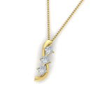 Load image into Gallery viewer, princess-cut-diamond-journey-three-stone-pendant-in-FDPD11479ANGLE1-NL-YG