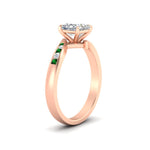 Load image into Gallery viewer, princess-cut-diamond-swirl-channel-set-emerald-wedding-ring-in-rose-gold-FDENS4028PRRGEMGRANGLE2-NL-RG.jpg?v=1754995972