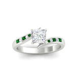 Load image into Gallery viewer, princess-cut-diamond-swirl-channel-set-emerald-wedding-ring-in-white-gold-FDENS4028PRRGEMGRANGLE5-NL-WG.jpg?v=1754995972