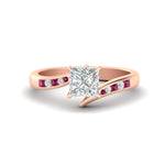Load image into Gallery viewer, princess-cut-diamond-swirl-channel-set-pink-sapphire-wedding-ring-in-rose-gold-FDENS4028PRRGSADRPI-NL-RG.jpg?v=1754995970