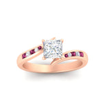 Load image into Gallery viewer, princess-cut-diamond-swirl-channel-set-pink-sapphire-wedding-ring-in-rose-gold-FDENS4028PRRGSADRPIANGLE5-NL-RG.jpg?v=1754995970