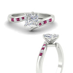 Load image into Gallery viewer, princess-cut-diamond-swirl-channel-set-pink-sapphire-wedding-ring-in-white-gold-FDENS4028PRRGSADRPIANGLE3-NL-WG.jpg?v=1754995970