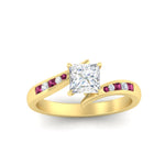 Load image into Gallery viewer, princess-cut-diamond-swirl-channel-set-pink-sapphire-wedding-ring-in-yellow-gold-FDENS4028PRRGSADRPIANGLE5-NL-YG.jpg?v=1754995971