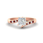 Load image into Gallery viewer, princess-cut-diamond-swirl-channel-set-ruby-wedding-ring-in-rose-gold-FDENS4028PRRGRUDR-NL-RG.jpg?v=1754995973