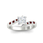 Load image into Gallery viewer, princess-cut-diamond-swirl-channel-set-ruby-wedding-ring-in-white-gold-FDENS4028PRRGRUDRANGLE5-NL-WG.jpg?v=1754995973