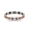 Load image into Gallery viewer, princess-cut-eternity-ring-1.50-carat-with-black-diamond-in-rose-gold-FDEWB8675PR-1.50CTGBLACKANGLE5-NL-RG