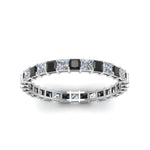 Load image into Gallery viewer, princess-cut-eternity-ring-1.50-carat-with-black-diamond-in-white-gold-FDEWB8675PR-1.50CTGBLACKANGLE5-NL-WG