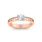 Load image into Gallery viewer, princess-cut-filigree-single-stone-engagement-ring-in-rose-gold-FDENS3289PRRANGLE5-NL-RG.jpg?v=1763370606