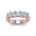 Load image into Gallery viewer, princess-cut-five-stone-wedding-anniversary-ring-(2-ct.)-in-rose-gold-FD8008PRB-2CT-NL-RG.jpg
