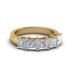 Load image into Gallery viewer, princess-cut-five-stone-wedding-anniversary-ring-(2-ct.)-in-yellow-gold-FD8008PRB-2CT-NL-YG.jpg