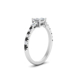 Load image into Gallery viewer, Delicate Antique Pave Princess Engagement Ring