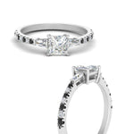 Load image into Gallery viewer, Delicate Antique Pave Princess Engagement Ring