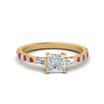 Load image into Gallery viewer, Delicate Antique Pave Princess Engagement Ring