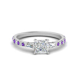 Load image into Gallery viewer, Delicate Antique Pave Princess Engagement Ring