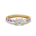 Load image into Gallery viewer, Delicate Antique Pave Princess Engagement Ring