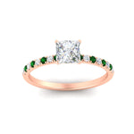 Load image into Gallery viewer, princess-cut-french-pave-emerald-engagement-ring-in-rose-gold-FD11408PRRGEMGRANGLE5-NL-RG_116d0fb0-45b4-4772-9f23-48a919378981?v=1762849878