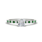 Load image into Gallery viewer, princess-cut-french-pave-emerald-engagement-ring-in-white-gold-FD11408PRRGEMGR-NL-WG_b0cd6836-9829-4eef-a7f9-7f02a5f89871?v=1762849878