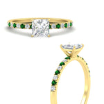 Load image into Gallery viewer, princess-cut-french-pave-emerald-engagement-ring-in-yellow-gold-FD11408PRRGEMGRANGLE3-NL-YG_999f718c-88d6-4caa-953c-426556a9768d?v=1762849878