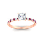 Load image into Gallery viewer, princess-cut-french-pave-pink-sapphire-engagement-ring-in-rose-gold-FD11408PRRGSADRPIANGLE5-NL-RG_b425bb90-a145-45f5-ac30-f0d0fd354c61?v=1762849878