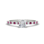 Load image into Gallery viewer, princess-cut-french-pave-pink-sapphire-engagement-ring-in-white-gold-FD11408PRRGSADRPI-NL-WG_0f0388ec-f762-408d-b7b5-4fde84c16f1a?v=1762849878