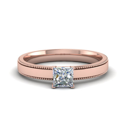 single-stone-princess-cut-milgrain-engagement-ring-in-14K-white-gold-FD-ENR8985PRR-NL-WG