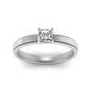 Load image into Gallery viewer, Single Stone Princess Cut Milgrain Engagement Ring