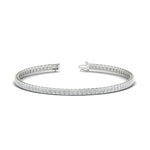 Load image into Gallery viewer, Princess Cut Half Bezel Tennis Bracelet