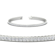 Princess Cut Half Bezel Tennis Bracelet