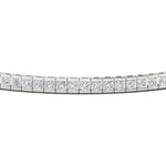 Load image into Gallery viewer, Princess Cut Half Bezel Tennis Bracelet