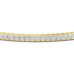 Load image into Gallery viewer, Princess Cut Half Bezel Tennis Bracelet