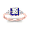 Load image into Gallery viewer, princess-cut-halo-cluster-accent-sapphire-engagement-ring-in-rose-gold-FD10512PRRGSABLANGLE5-NL-RG_1deaf009-e166-4e7a-bd6b-ab3363bf605c.jpg?v=1770117387