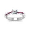 Load image into Gallery viewer, princess-cut-infinity-twist-diamond-engagement-ring-with-pink-sapphire-in-14K-white-gold-FD8253PRRGSADRPI-NL-WG