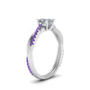 Load image into Gallery viewer, princess-cut-infinity-twist-diamond-engagement-ring-with-violac-topaz-in-14K-white-gold-FD8253PRRGVITO-NL-WG
