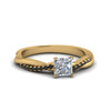 Load image into Gallery viewer, princess-cut-infinity-twist-engagement-ring-with-black-diamond-in-14K-yellow-gold-FD8253PRRGBLACK-NL-YG