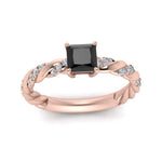 Load image into Gallery viewer, princess-cut-intertwined-black-diamond-engagement-ring-in-rose-gold-FD9127PRRGBK-NL-RG-GS.jpg
