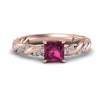 Load image into Gallery viewer, princess-cut-intertwined-pink-sapphire-engagement-ring-in-rose-gold-FD9127PRRGPS-NL-RG-GS.jpg