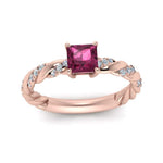 Load image into Gallery viewer, princess-cut-intertwined-pink-sapphire-engagement-ring-in-rose-gold-FD9127PRRGPS-NL-RG-GS.jpg