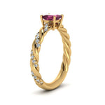 Load image into Gallery viewer, princess-cut-intertwined-pink-sapphire-engagement-ring-in-yellow-gold-FD9127PRRGPS-NL-YG-GS.jpg