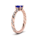 Load image into Gallery viewer, princess-cut-intertwined-sapphire-engagement-ring-in-rose-gold-FD9127PRRGBS-NL-RG-GS.jpg